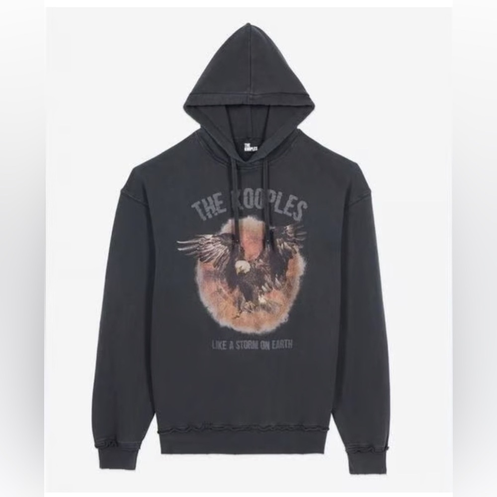 Black hoodie with serigraphyl The Kooples Sweatshirt Man